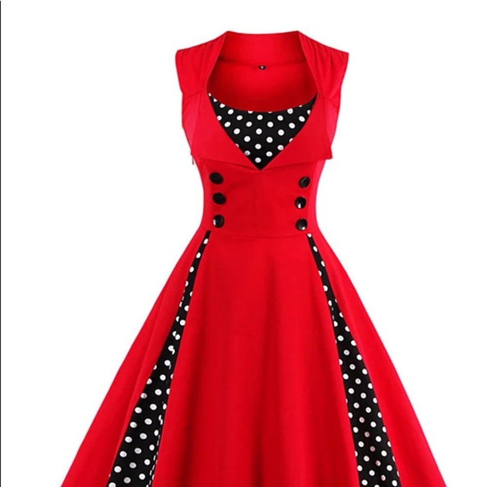 Red Pin up dress 1950s
